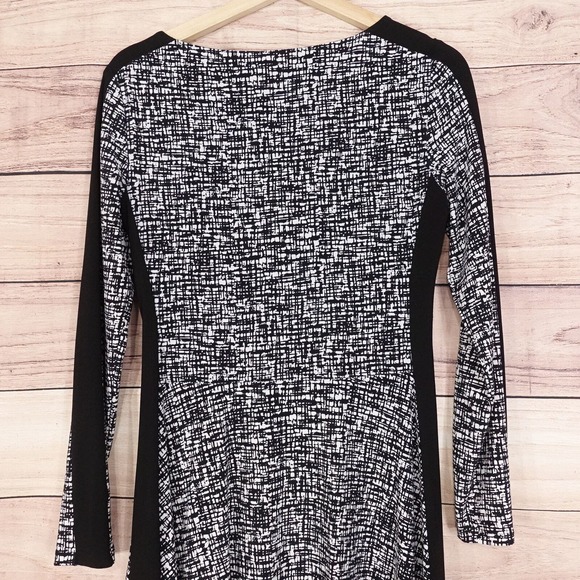 LAUREN RALPH LAUREN BLACK AND WHITE LONG SLEEVE DRESS WOMENS SIZE 6 GREEN LABEL - Picture 5 of 7